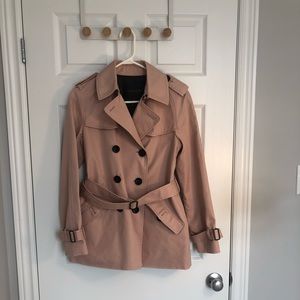 Coach Belted short pea coat trench jacket
